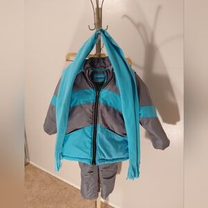 Kids Blue and Gray Snowsuit . Pre-own